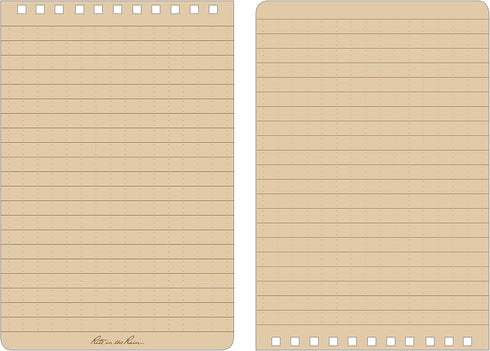 Rite In The Rain Weatherproof Top-Spiral Notebook, 4" x 6", Brown Cover, Universal Pattern, 3 Pack (No. 446-3)