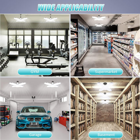 (M-4 Panels-2 Pack) Led Garage Led Lights