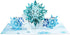 Paper Love 3D Snowflakes Pop Up Card - Gift for Winter, Christmas, 5" x 7" Cover with Envelope and Note Tag