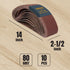 POWERTEC 401408 2-1/2 x 14 Inch Sanding Belts, 80 Grit Aluminum Oxide for Porter Cable 371 & 371K, 10PK