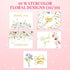 50 Pack 6x4in 10 Decorably Gold Foiled Wildflower Thank You Cards Wedding with Envelopes and Stickers, Folded