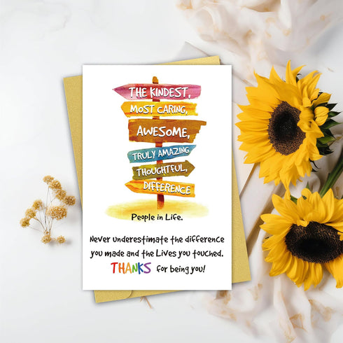 Serzhiho Thank You Card for Men Women, Positive Thank You Card for Friend, Mum, Dad, Sister, Truly Amazing People