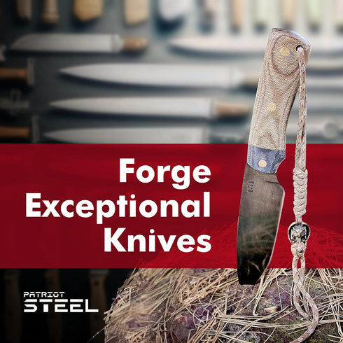 5160 High Carbon Knife Making & Forging Steel - Hot Rolled USA-Milled Steel for Knife Making Supplies - 2" wide, 0.262"