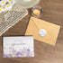 Set 50, 4x6In Funeral Thank You Cards with Envelopes, of Purple Watercolor Floral Butterfly Design Message Inside