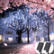 Lurinenna 2-Pack Solar Meteor Shower Icicle Lights Outdoor 20 Tubes IP65 Waterproof LED