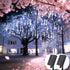 Lurinenna 2-Pack Solar Meteor Shower Icicle Lights Outdoor 20 Tubes IP65 Waterproof LED