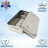 Stainless Steel Medical Dental Sterilizer Instrument Box, Organizer Storage Tray with Lid - 7L x 3W x 1.25H