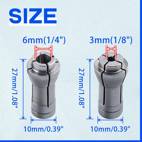 SPEEDWOX 4PCS Die Grinder Collet Adapter Set, 1/4 To 1/8 Collet Adapter