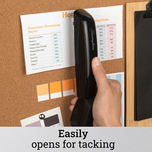 Swingline Office Desk Stapler, 20 Sheet Capacity, Durable Heavy Duty for Home or Office Supplies, Black
