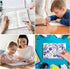 smttw 4 in 1 Multi-Function Refillable & Retractable Ballpoint Pen, Silver Metal Barrel with 0.5mm Mechanical Pencil