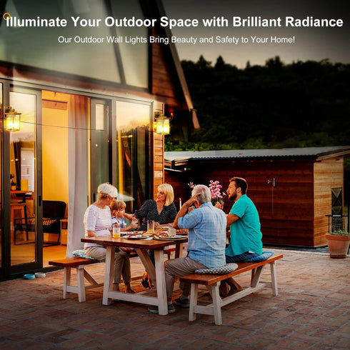 1 Pack Dusk to Dawn Outdoor Lighting, Waterproof Outdoor Porch Light with Tempered Glass, Outdoor Light Fixture