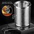 Jwthee 304 Stainless Steel Oil Filter Pot, Large Capacity Bacon Grease Container, Small Deep Fryer with Lid and Oil