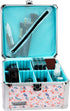 Vaultz Portable Safe Box, 10 x 10 x 6.5 Inch Large Storage Box with Lock, Mesh Pocket & Compartments