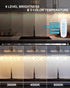 3 12 Inch 3 Counter Dimmable Closet, JUSJUBR Under Cabinet Lighting Plug in, Pcs Color Temperature Under Lights