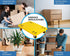 50840 300-lb 4 19-1/2" 14-1/2" MaxWorks High Visibility Yellow Capacity Movers Dolly with Swivel Casters, x Platform