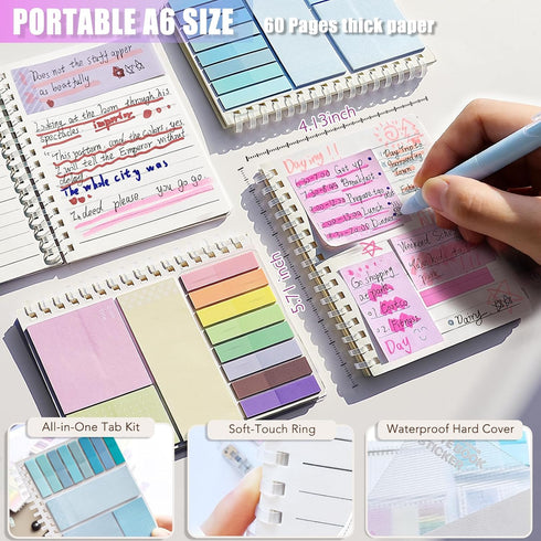 Atsrly 30PCS Set A6 Set 4 880 25 Cute Spiral Notebook Stationary For Women, Portable Bible Journal with Notebooks
