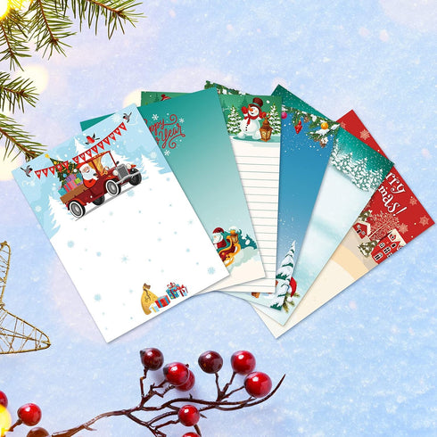 Christmas Sticky Notes: Winter Scene Notepads, Snowman Note Pads, Self-Adhesive Removable Notes, 6 Pieces