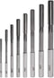 uxcell 8pcs Chucking Reamer Set, Lathe Machine Reamer Straight Flute Milling Cutter High Speed Steel H7 Tolerance