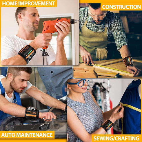 Tools Gifts for Men, Stocking Stuffers Christmas - Magnetic Wristband for Holding Screws, Tool Belt Holder