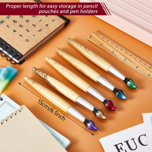 Outus Bamboo Brush Shape Ballpoint Pen Novelty Retractable Paintbrush Ink Pens for Art Activities and School Stationery, Christmas Halloween Near Year Present (30 Pieces) by Outus