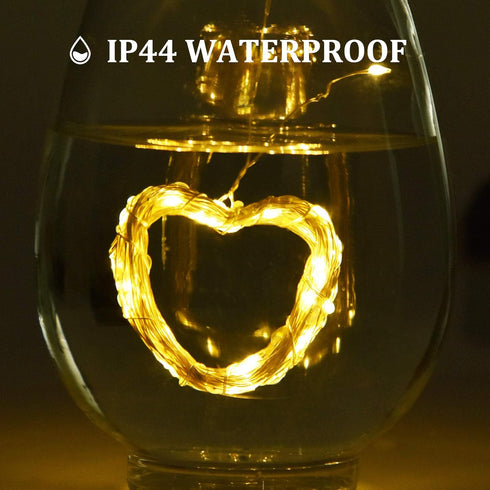 2 Pack 100 LED Solar Powered String Lights, 33FT Each, 8 Modes Waterproof Fairy Lights for Garden, Patio, Party,
