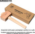 GREBSTK 12" Wooden Mallet, Manual Ice Hammer, Beech Solid Carpenter Woodworking Tool