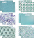 Paper Junkie 24-Pack Decorative File Folders, 6 Cute Floral Designs, Heavyweight Letter Size, Blue, Teal, Green