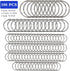 KASEMI Binder Rings - 100pcs Assorted Sizes (1, 1.5, 2 inch) for School and Office