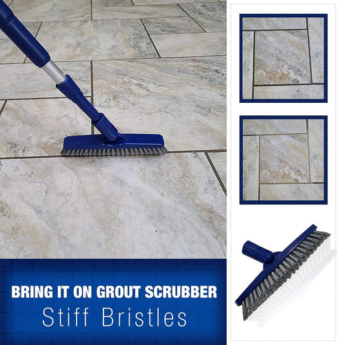 8-inch 10 Inch Bring It On Grout Cleaning Brush Crevice Cleaning Brush with Stiff Nylon Bristles Heavy-Duty Tile