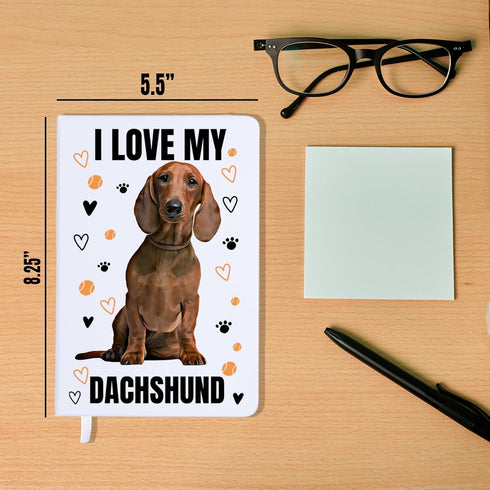 Dog Notebook Journal (96 lined pages) - Dog Themed Gifts, Cute Notebooks for Women, Fun Gifts for Dog Lovers, Dachshund