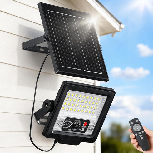 60W Solar Flood Light Outdoor Waterproof, 7000LM 6500K Motion Sensor LED Street