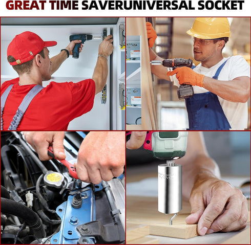 Gifts for Men, Super Universal Socket Tools, Power Drill Adapter, Cool Gadgets for Dad, Fathers Day from Kids, Birthday