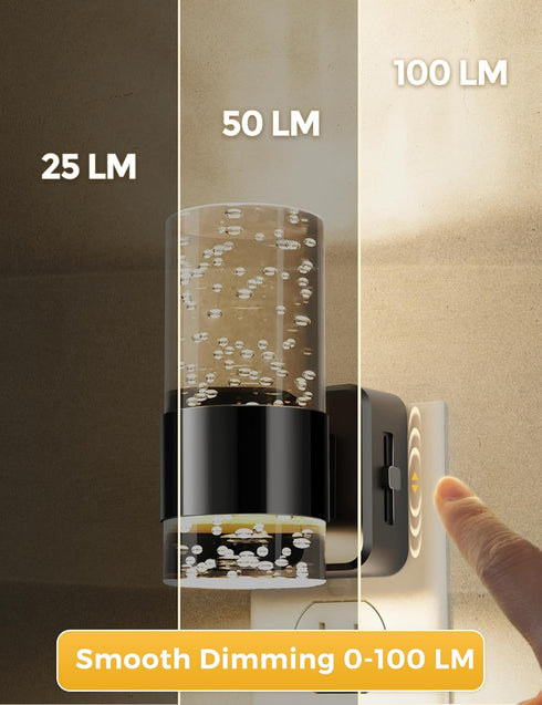 Light,Dimmable 2 Pack 0-100 3000K L LOHAS LED Night Night Lights Plug into Wall, Acrylic Nightlights with LM Adjustable