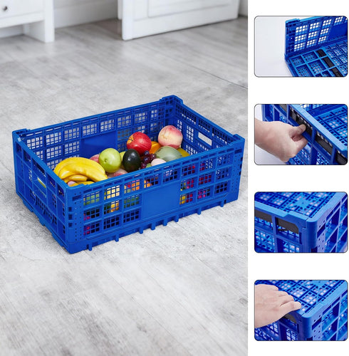 ExploreHorizon 2 52 23.6 15.7 8.6 Inch, PCS Heavy Duty Collapsible Storage Crates, Liter Foldable Plastic Crates, x x