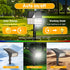 IPEROT Ip68,2pack 4 Bulbs,Outdoor Solar Lights Outdoor Waterproof Lighting Modes Solar Spot Lights Outdoor Auto On/Off