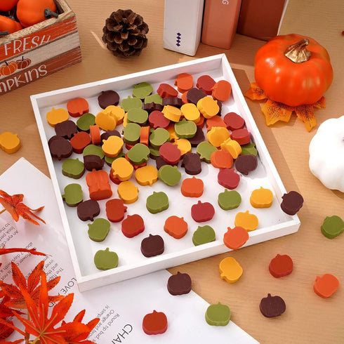 Whaline 200Pcs Pumpkin Erasers, Fall Mini Erasers for Classroom Stationery
