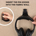 onsogi (1 Pack) Fabric Wall Headphone Stand for Office, Cubicle Headphone Holder for Work Decor, Space-Saving Hanger