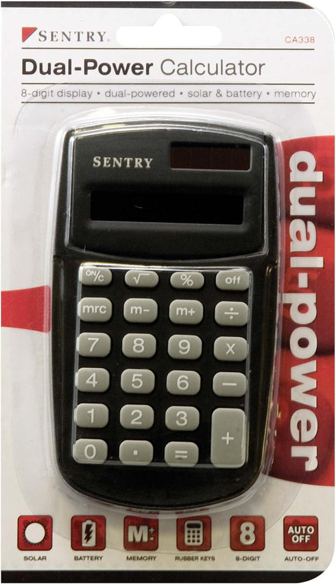 Sentry Dual-Power Calculator (Model CA338)