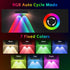 8 Pack 7 IP67 12+ Solar Fence Lights Outdoor - RGB Fence Lights Solar Powered, Color Modes & Warm White, Waterproof