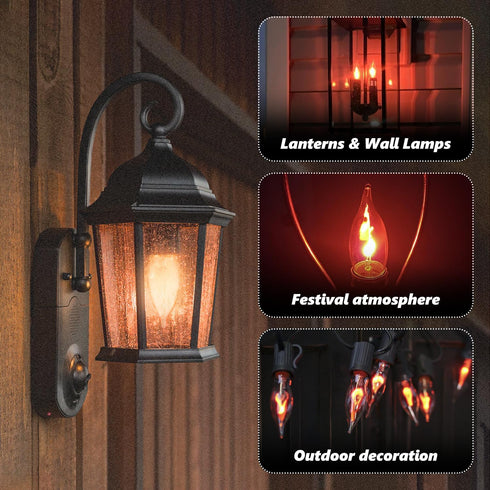 HASMX 3 120 Bulbs, Bulbs, Bulbs E26 (5-Pack) Watt Volt Incandescent Chandelier Shaped Flame Shaped Light