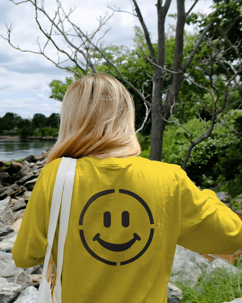 Smile Smiley Face Emoji Stencil, Reusable & Sturdy, 8.5" x 11" for Spreading Happiness in Crafts