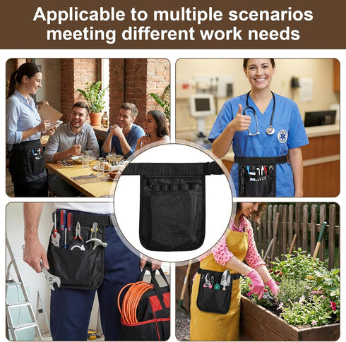 Shinylin Pack Server Apron Waist Pouch with Pocket Restaurant Waitress Accessories Bag Utility Waist for Gardening