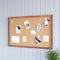 HBCY Creations Wall Mount Cork Board, 24"W x 36"H, Torched Wood with 6 Wooden Push Pins, Solid Pine Frame