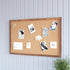HBCY Creations Wall Mount Cork Board, 24"W x 36"H, Torched Wood with 6 Wooden Push Pins, Solid Pine Frame