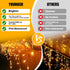23FT 200 YOUNGAR Icicle Lights Outdoor, Connectable Icicle Christmas Lights,Warm White Plug in Curtain String Lights