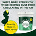 (8.4 lbs) Gritty Green Sweeping Compound with Sand Effective Dust Control on Cement & Unfinished Floors, Grit and Sand