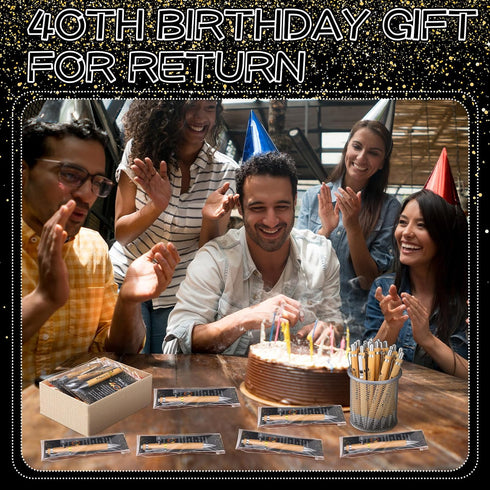 Sayglossy 50 Sets 40th 50 50 100 Birthday for Guests Anniversary Include Ballpoint Pens with Thank You Cards Bags