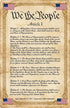 Set (4 Pack) Summary, 11x17 JELLY BEAN GENIUS Constitution Poster - Framers, Flag, Article I - Laminated - US History
