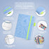 Clever Fox Food Journal Pocket - Daily Food Diary and Meal Planner to Track Calories & Nutrients, Light Blue
