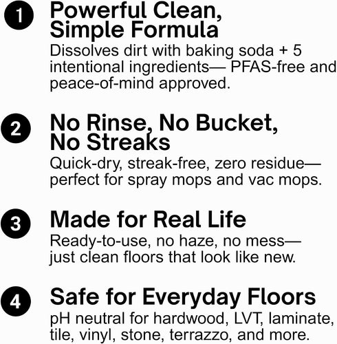 24oz, 6Pk Quick Shine Multi Surface Floor Cleaner Daily Care | Ready to Use, Dirt Dissolving, Streak Free, No Rinse |